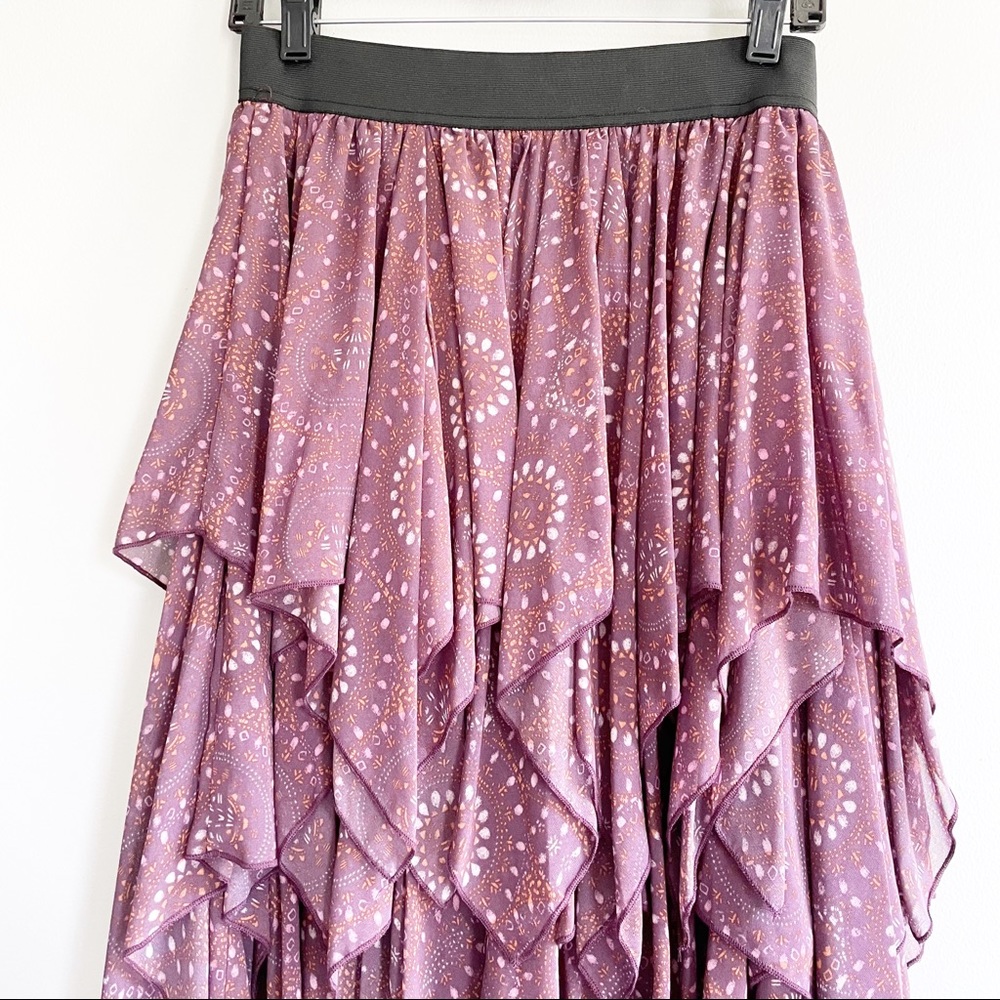 Free People Boho Layered Gypsy Georgette Skirt M - Picture 3 of 5